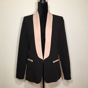 FOREVER 21 Shawl Collar Blazer, Black/Blush, S